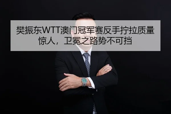 樊振东WTT澳门冠军赛反手拧拉质量惊人，卫冕之路势不可挡